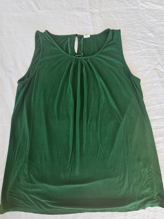 Igenjun Tops - Igenjun Sleeveless Women's Tank Top in Deep Green Size 2XL
